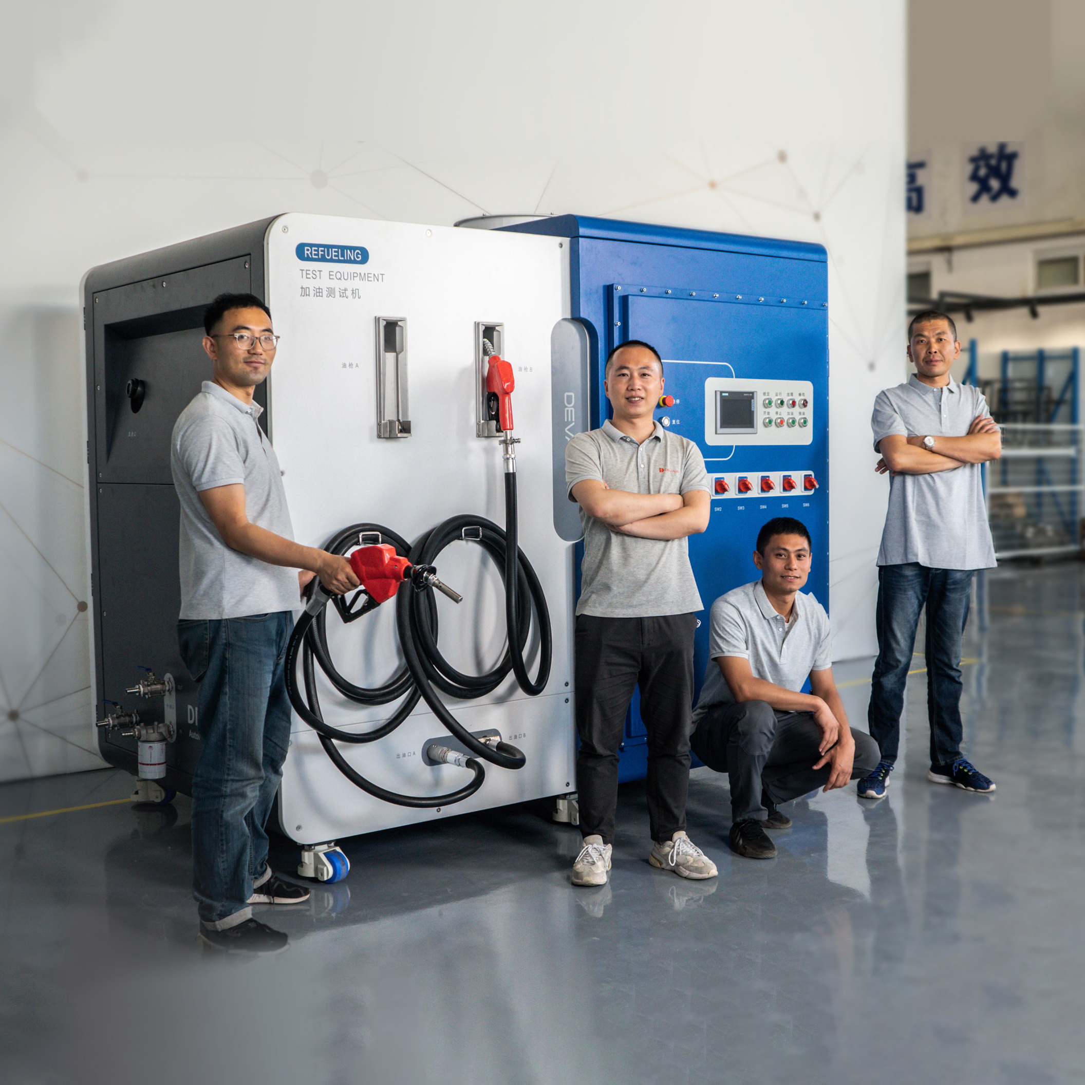 为上海汽检中心研发的加油试验机顺利发货，一台专门为甲醇汽油试验开发的设备！